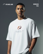 Dreaming In Circles- Koi Inspired White Oversized Tee