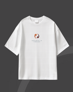 Dreaming In Circles- Koi Inspired White Oversized Tee