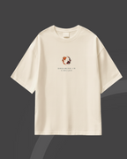 Dreaming In Circles- Koi Inspired White Oversized Tee