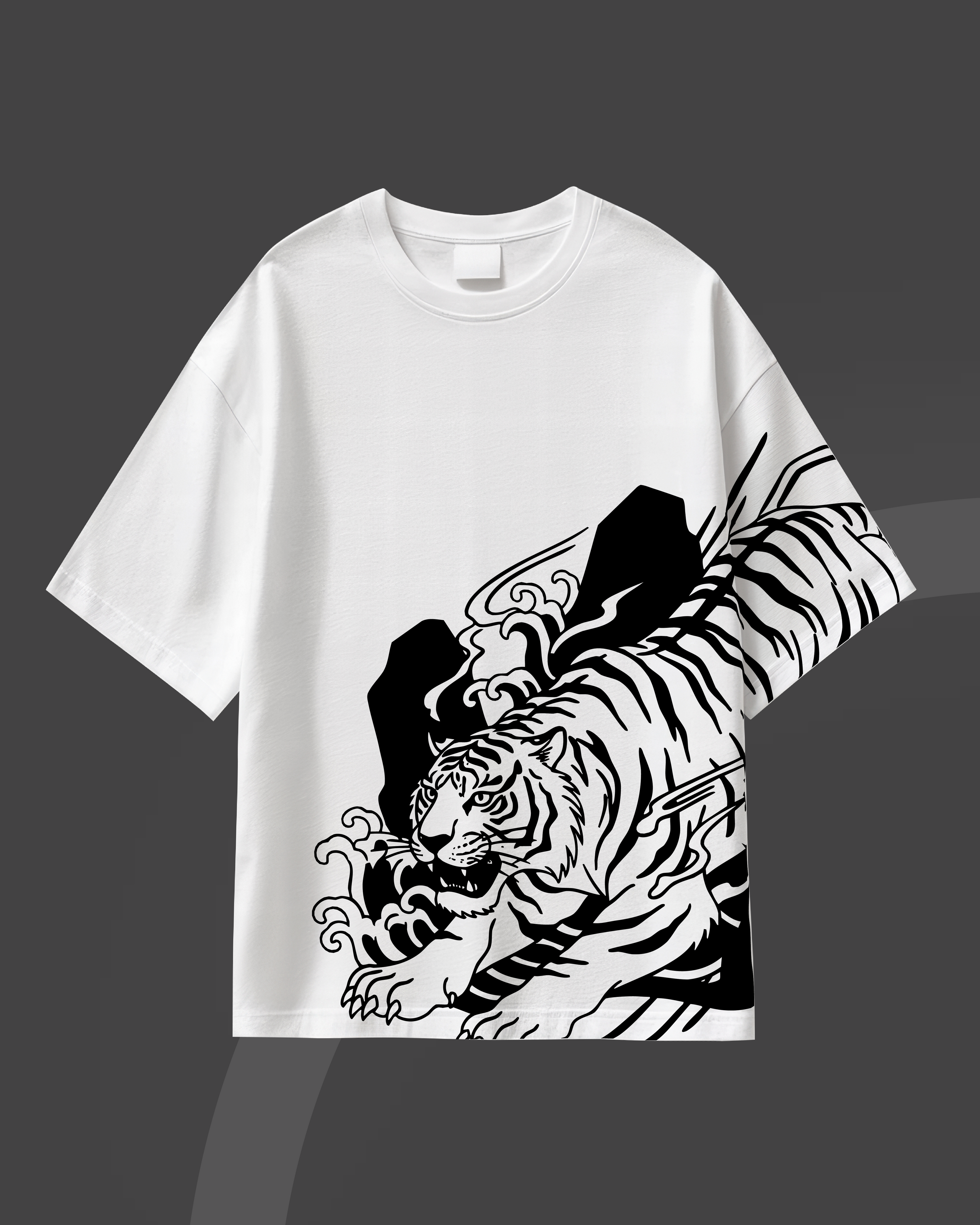 Roar Tiger Streetwear Premium Oversized Tee