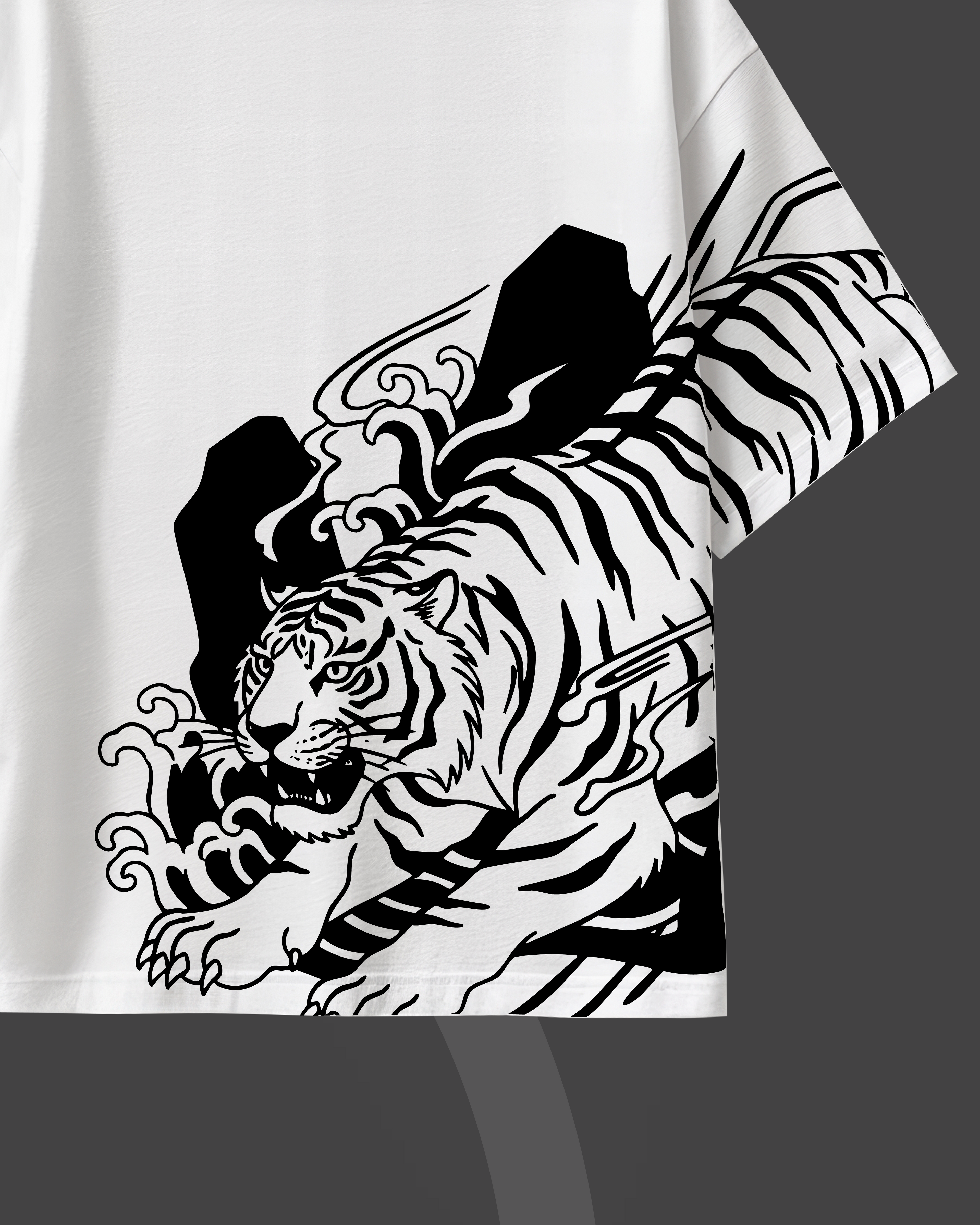 Roar Tiger Streetwear Premium Oversized Tee